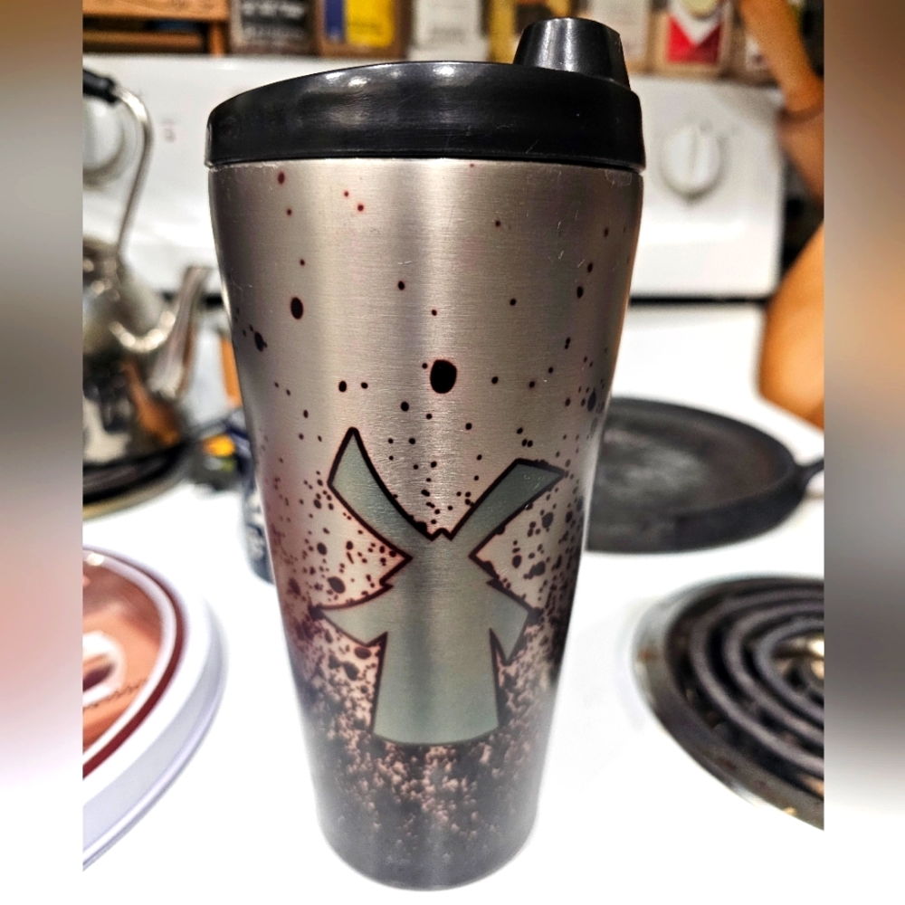 Dutch Bros Coffee 28oz Splatter Windmill Metal Travel Insulated Mug